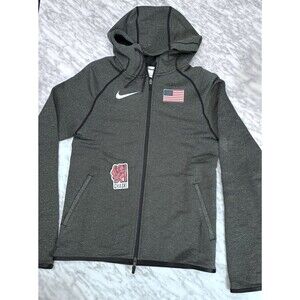 New Nike Pro Elite Team USA Woven Jacket/Hoodie CT4038-001 Grey Men's Small